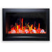 Litedeer Electric Fireplace Insert LiteStar 30-in smart electric fireplace insert with wifi crackling fire sounds crystal media, Black - ZEF38VCIIC ZEF38VCIIC