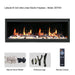 Litedeer Electric Fireplace Litedeer Latitude 55 inch Smart Built-in Electric Fireplace with App - ZEF55V,Black ZEF55V