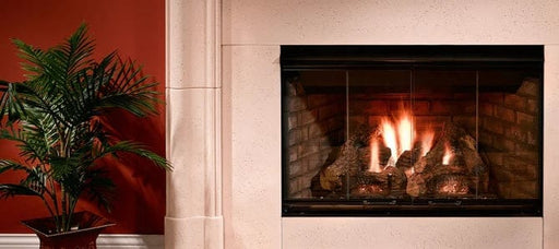 Outdoor Lifestyle B-Vent Gas Fireplace Outdoor Lifestyle - Reveal 42 42" Open Hearth B-Vent Gas Fireplace radiant unit with IntelliFire (NG) with traditional brick refractory - RBV4842IT RBV4842IT