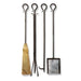 Pilgrim Tool Sets Pilgrim - Vintage Iron Hearth Tools ½” hand-forged round bar, 30” Brush, Poker, Shovel, Tong