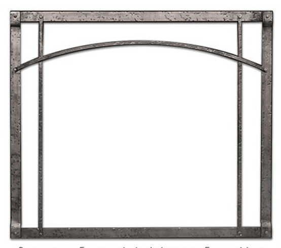 American Hearth Inset American Hearth - Forged Iron Inset, Arch, Distressed Pewter - DFF36RPD DFF36RPD