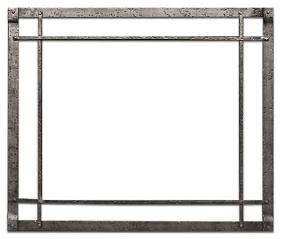 American Hearth Inset American Hearth - Forged Iron Inset, Rectangle, Distressed Pewter - DFF36CPD DFF36CPD