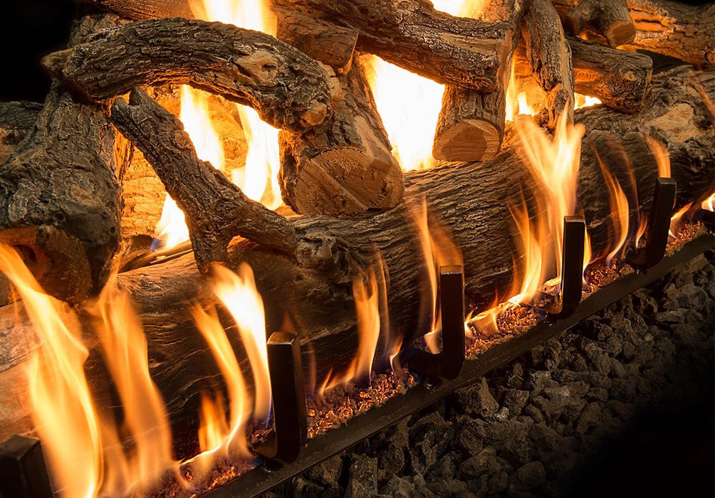 Grand Canyon Gas Logs Gas Logs AZ Weathered Oak Jumbo See Through Vented Indoor/Outdoor Logs By Grand Canyon Gas Logs