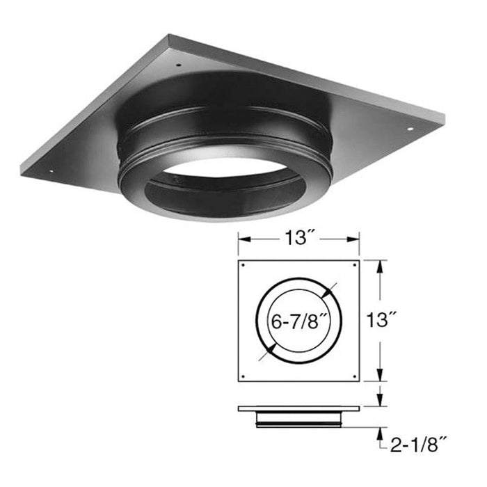 Majestic 3" Pellet Vent Pro Components Majestic - Ceiling Support/Wall Thimble Cover-DV-3PVP-WTC DV-3PVP-WTC