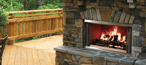 Majestic Outdoor Wood Fireplace Majestic - Montana 36" Outdoor Stainless Steel Wood Fireplace with traditional refractory-MONTANA-36 MONTANA-36