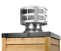 Majestic SL1100 Wood Pipe Components Majestic - Round telescoping termination cap with storm collar-TR11T-B TR11T-B