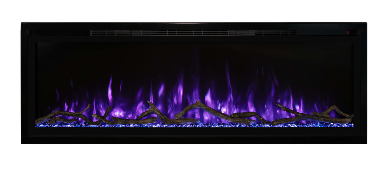 Modern Flames Electric Fireplace ModernFlames - Spectrum Slimline Ultra-Slim Recessed/ Built-in/ Wall Mount Electric Fireplace - Touch Screen Controls - Simplest Installation