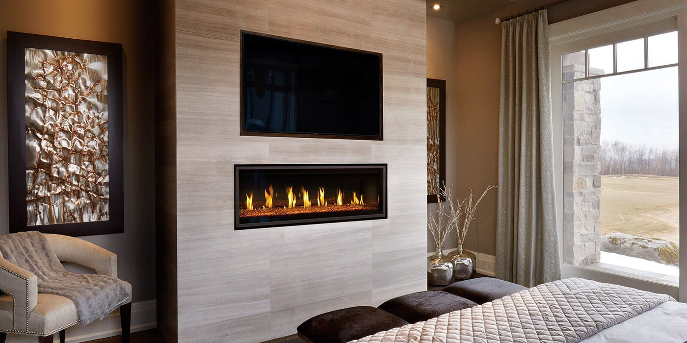 Napoleon Direct Vent Fireplace Napoleon VECTOR™ 50 Series Linear Gas Fireplace - Single Sided, Direct Vent, Electronic Ignition - Natural Gas / Liquid Propane LV50N-2
