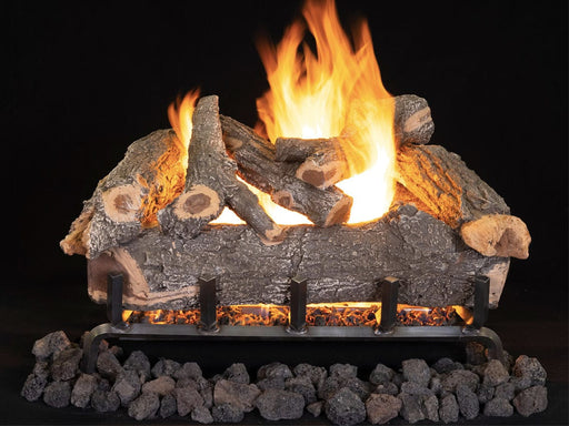 Superior Vented Logs Superior - Dual-Burner Outdoor 24" Smoky Weathered Oak Logs 7 pcs Set - SMOKYWEATHERED24O SMOKYWEATHERED24O
