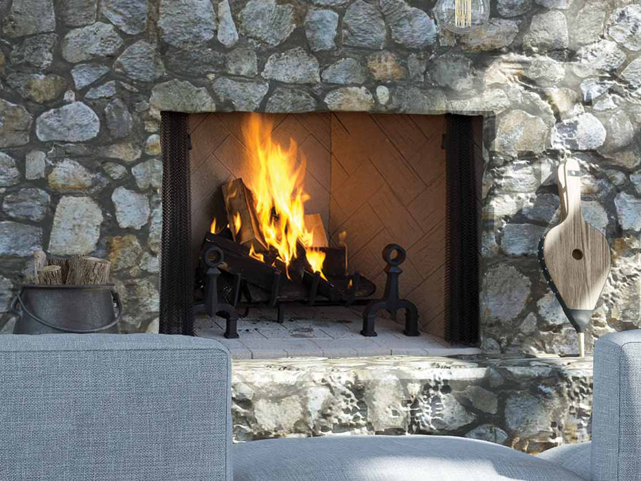 Superior Wood-Burning Fireplace Superior - WRT4550 50" Fireplace, White Herringbone Refractory Panels - WRT4550WH WRT4550WH