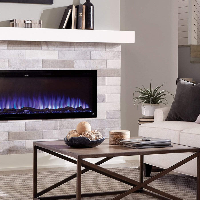 Touchstone Electric Fireplace Sideline Elite Smart 100" WiFi-Enabled Recessed Touchstone Electric Fireplace (Alexa/Google Compatible) 80044