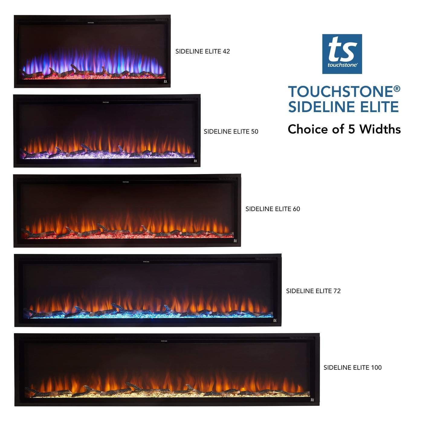 Touchstone Electric Fireplace Sideline Elite Smart 72