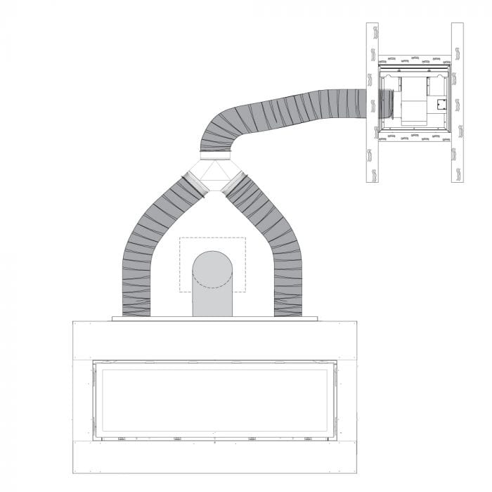 White Mountain Hearth Heat Management Empire White Mountain Hearth Flex Vent Kit for Forced Air Kit (25' Flex and Clamps) SD6DFA25
