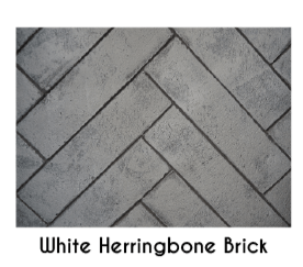 White Mountain Hearth Liner Empire White Mountain Hearth Liner, Herringbone Brick, Whitewashed - DVP40PSWH DVP40PSWH