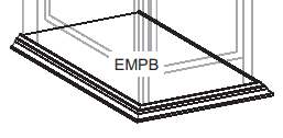 White Mountain Hearth Matching Base Empire White Mountain Hearth Peninsula Matching Bases - EMPB
